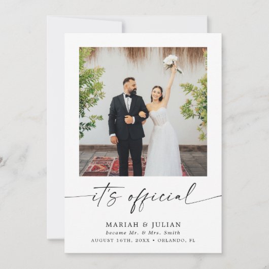 公式写真 結婚 報告 (正面)