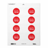 公式味覚試験機 ラベル (フルシート)