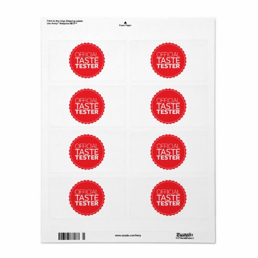 公式味覚試験機 ラベル (フルシート)