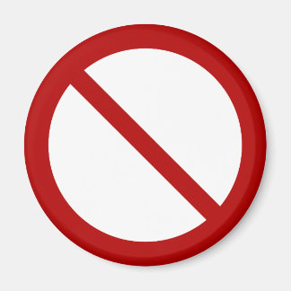 公式国際的記号なしISO 3864-1 マグネット