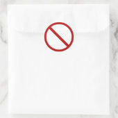 公式国際的記号なしISO 3864-1 ラウンドシール (バッグ)