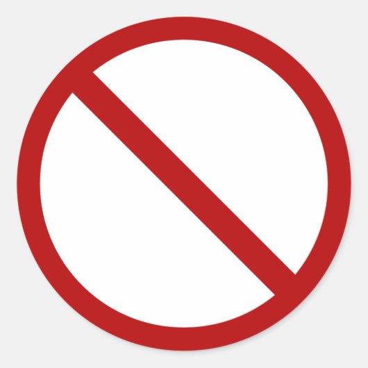 公式国際的記号なしISO 3864-1 ラウンドシール (正面)