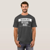 公式大人ジョーク警告サイン Tシャツ (正面フル)