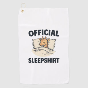 公式寝間着キリン おもしろい 寝るTシャツ デザイン ゴルフタオル