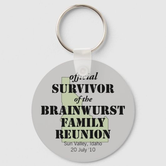 公式懇親会生存者 – アイダホグリーン キーホルダー (正面)