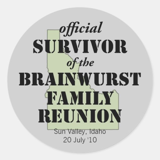 公式懇親会生存者 – アイダホグリーン ラウンドシール (正面)