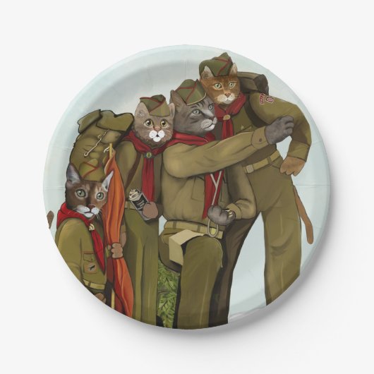 公式猫は紙皿偵察します ペーパープレート (正面)