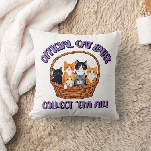 公式猫好き- Collect 'Em All クッション (ブランケット)