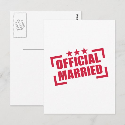 公式結婚した ポストカード (正面/裏面)