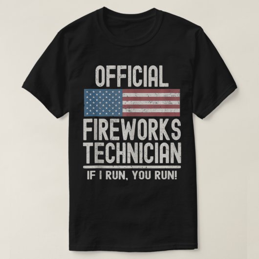 公式花火もし技走術士お前走ら Tシャツ (デザイン正面)