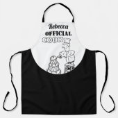 公式調理師，彼女の名前と – ギフト エプロン (正面)