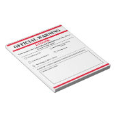 公式警告メモ帳 ノートパッド (アングル)