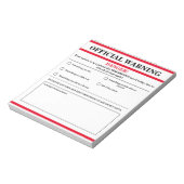 公式警告メモ帳 ノートパッド (回転)