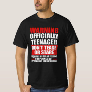 公式警告10代の若者 Tシャツ