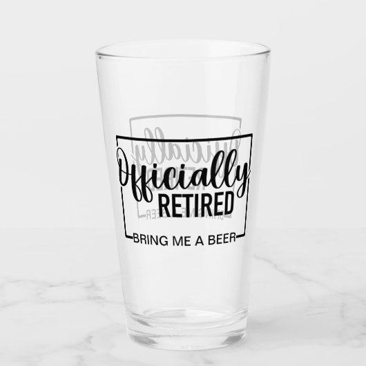 公式退職したにビールを持ってくる タンブラーグラス (正面)