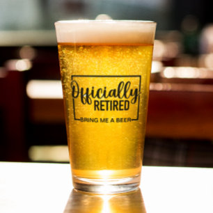 公式退職したにビールを持ってくる タンブラーグラス