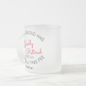 公式退職した女子男性へ退職カスタム フロストグラスマグカップ (正面左)