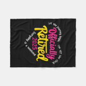 公式退職した2025年ハート男性女性 フリースブランケット (正面(横))