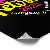 公式退職した2025年ハート男性女性 ポスター (角)