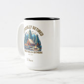 公式退職した、名前をカスタムすると日付キャンプ ツートーンマグカップ (正面左)