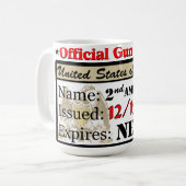 公式銃の割り当て! コーヒーマグカップ (正面左)