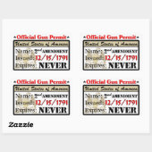 公式銃の割り当て! 長方形シール (シート)