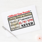 公式銃の割り当て! 長方形シール (封筒)