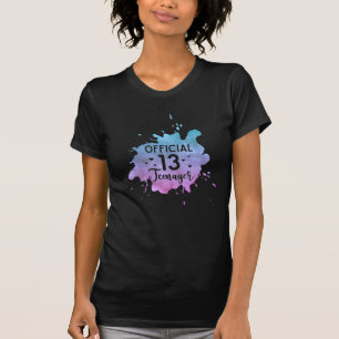公式10代の若者ガール13誕生日 Tシャツ