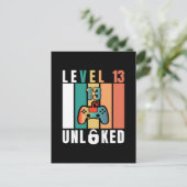 公式10代の若者レベル13ロック解除された誕生日 シーズンポストカード (スタンド正面)