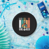 公式10代の若者レベル13ロック解除された誕生日 ペーパープレート (パーティー)