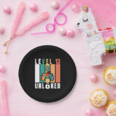 公式10代の若者レベル13ロック解除された誕生日 ペーパープレート (パーティー)