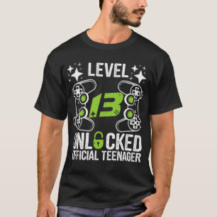 公式10代の若者レベル13ロック解除誕生日贈答品 Tシャツ