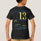 公式10代の若者第13誕生日少年Tシャツ Tシャツ (裏面)