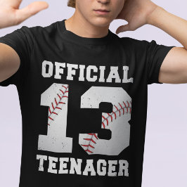 公式10代の若者第13誕生日野球13年 Tシャツ