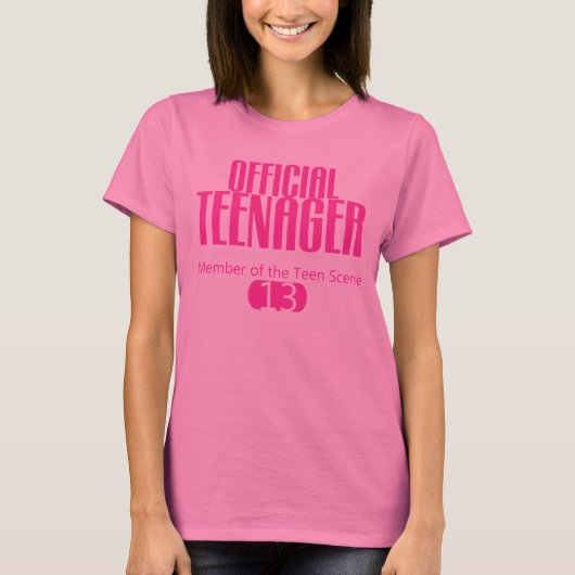 公式10代の若者第13誕生日T型 Tシャツ (正面)