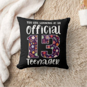 公式10代の若者13歳13誕生日女の子 クッション (ブランケット)