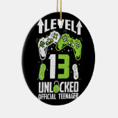 公式10代の若者13番目の誕生日レベル13ロック解除 セラミックオーナメント (右)