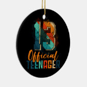 公式10代の若者13誕生日13歳P日 セラミックオーナメント (右)