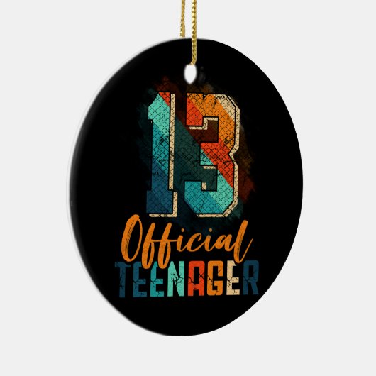 公式10代の若者13誕生日13歳P日 セラミックオーナメント (右)