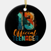 公式10代の若者13誕生日13歳P日 セラミックオーナメント (正面)