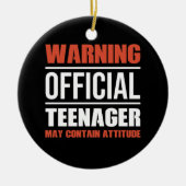 公式10代の若者13警告誕生日に含まれる可能性 セラミックオーナメント (正面)