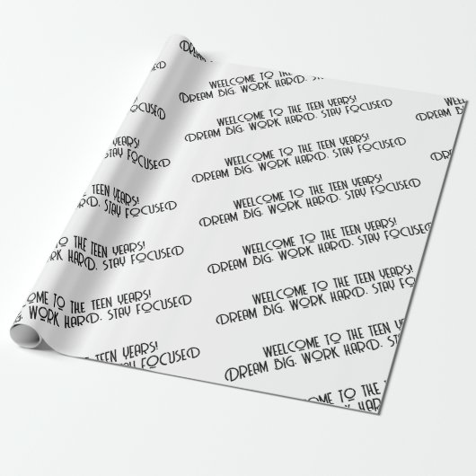公式10代の若者13thドリームビッグやる気を起こさせる ラッピングペーパー (アンロールド)