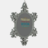 公式10代の若者13th誕生日おばさん スノーフレークピューターオーナメント (左)