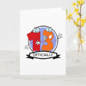 公式13誕生日バナー カード (黄色い花)