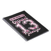 公式1310代の若者13歳の誕生日13歳 ノートブック (右側)