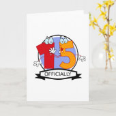 公式15誕生日バナー カード (黄色い花)