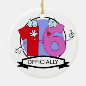 公式16誕生日ロゴ セラミックオーナメント (裏面)