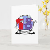 公式18誕生日バナー カード (黄色い花)