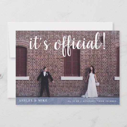 公式2写真結婚発表 招待状 (正面)