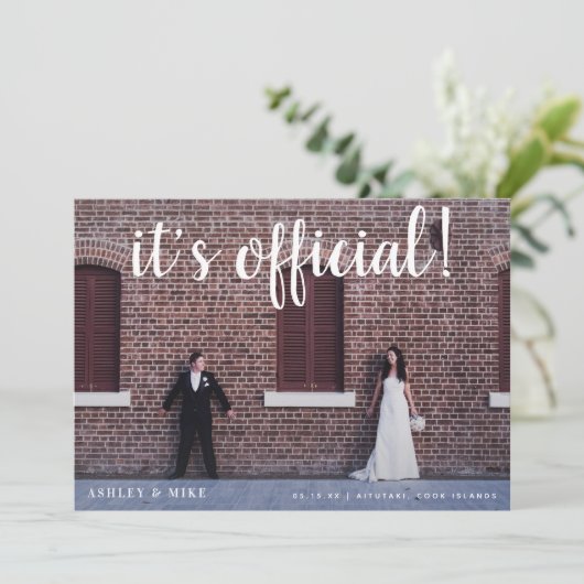 公式2写真結婚発表 招待状 (スタンド正面)